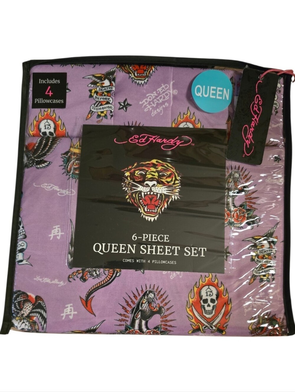 Ed Hardy 6 Piece Queen Sheet Set